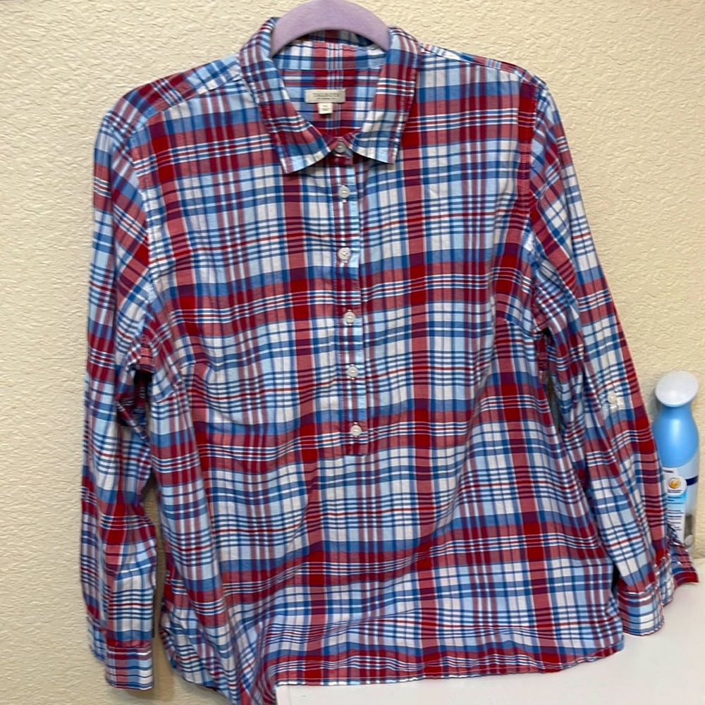 Talbots red white and blue cotton pullover size 1x.